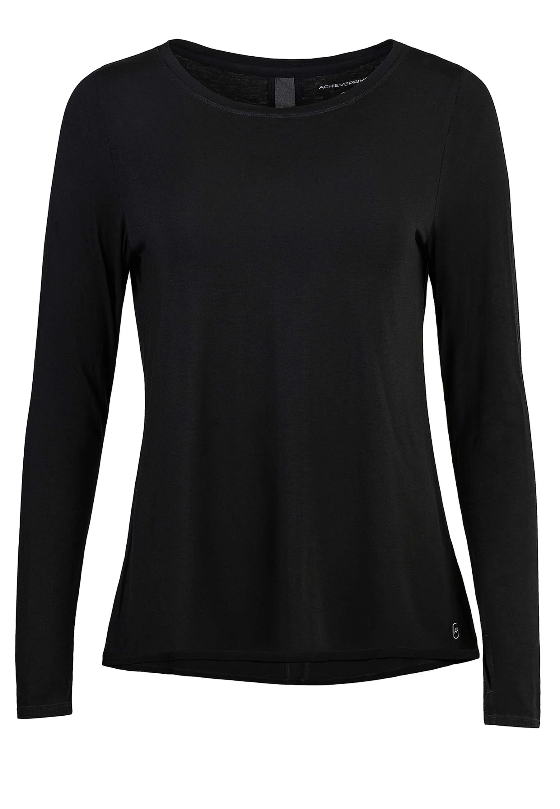 Wave Long Sleeve Top - Schwarz