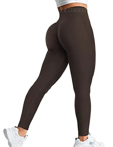 YEOREO Womens Amplify Leggings High Waisted Seamless Scrunch Legging Active Running Yoga Pant