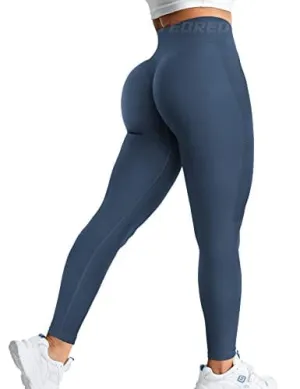 YEOREO Womens Amplify Leggings High Waisted Seamless Scrunch Legging Active Running Yoga Pant